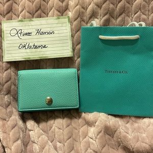 Authentic Tiffany & Co. Leather card case.